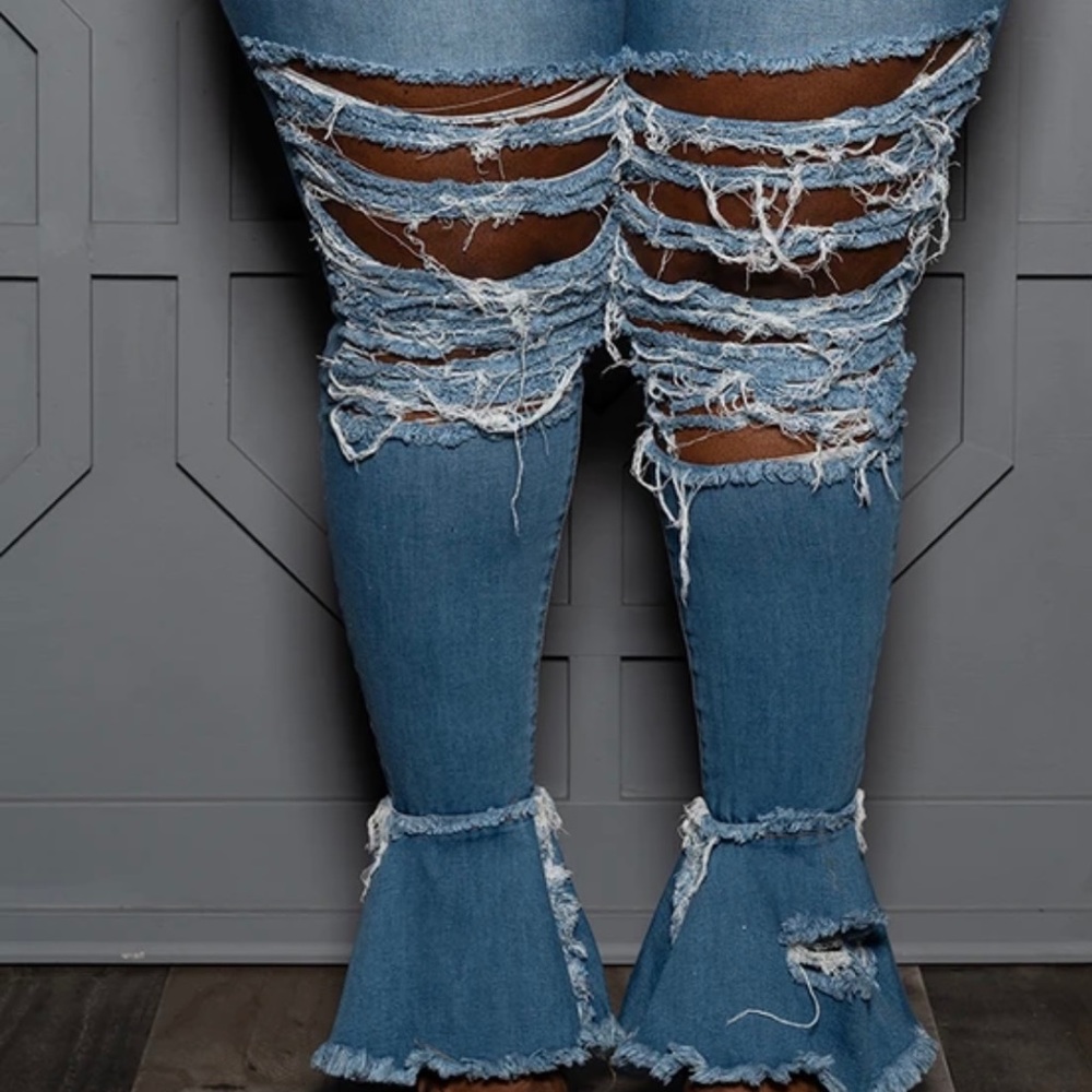 Distressed jeans